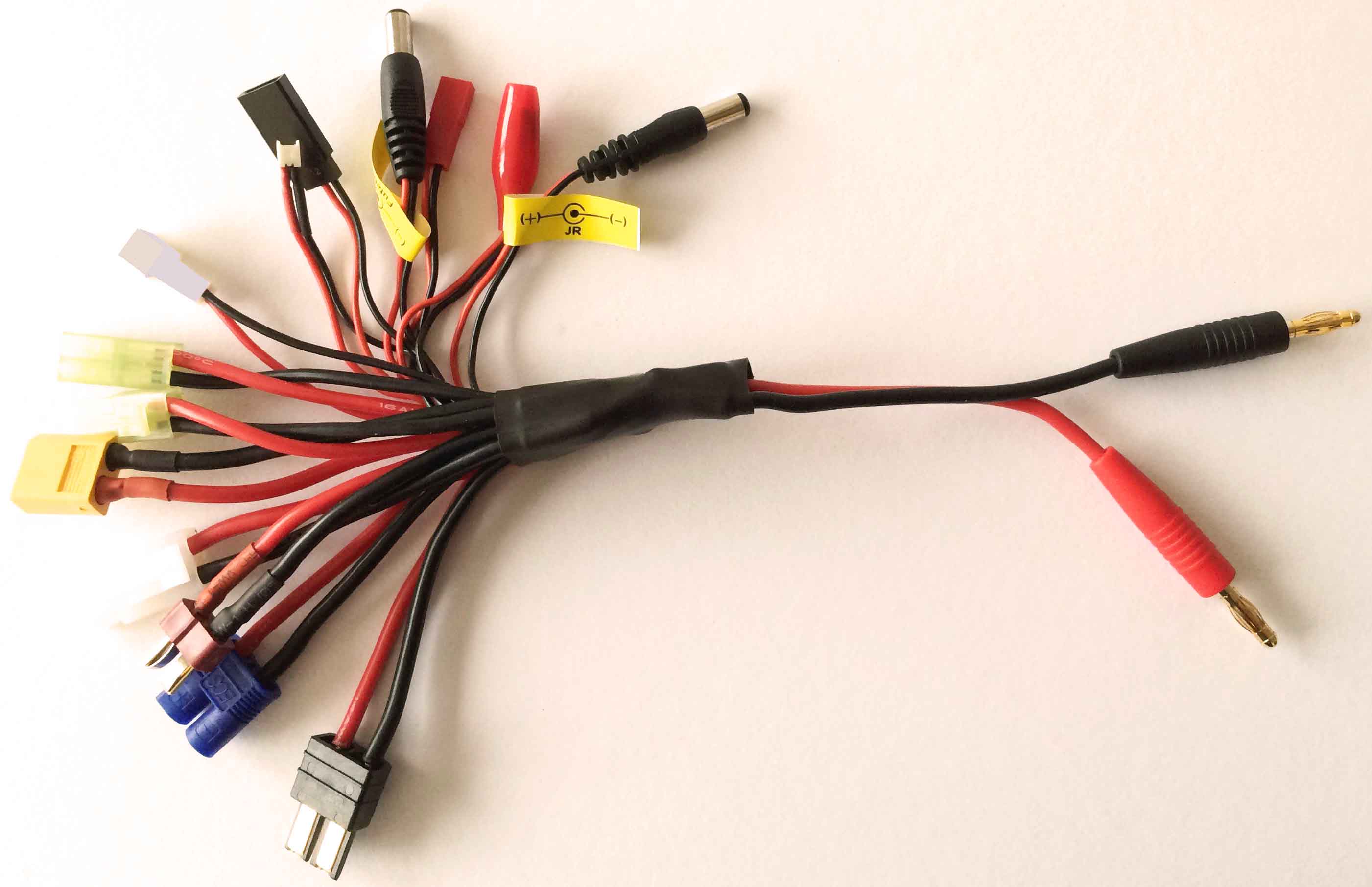 Set cables carga (Mini-JST, JST, XT60, Dean, EC3, TRX, Micro-T,
