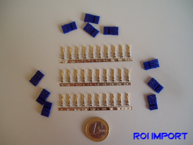 Conector JR/Uni Servo hembra BLUE silicon (10 pcs)