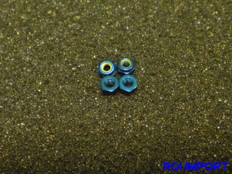 Blue Aluminium lock nut M2 (4 pcs)