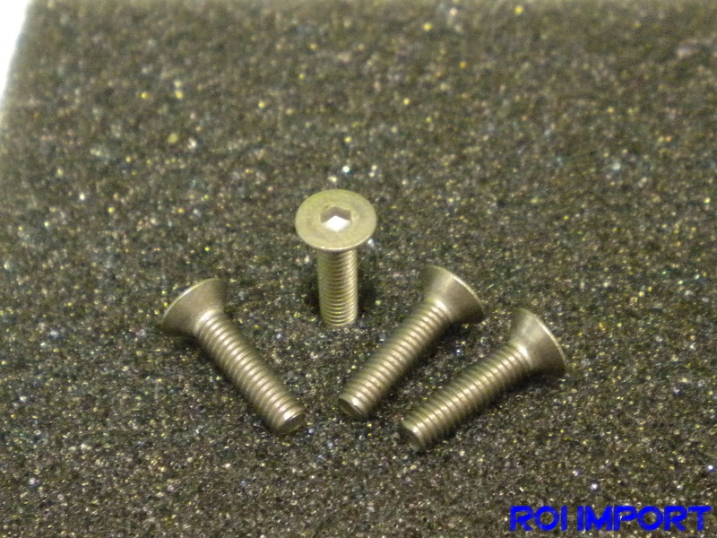 Titanium M3x0,5x12 mm Flat Head screw (4 pcs)