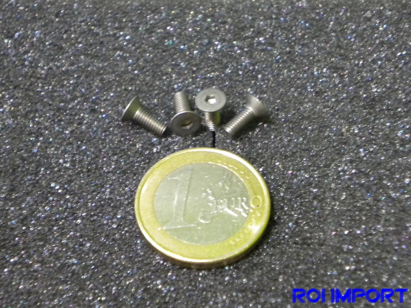 Titanium M3x0,5x8 mm Flat Head screw (4 pcs)