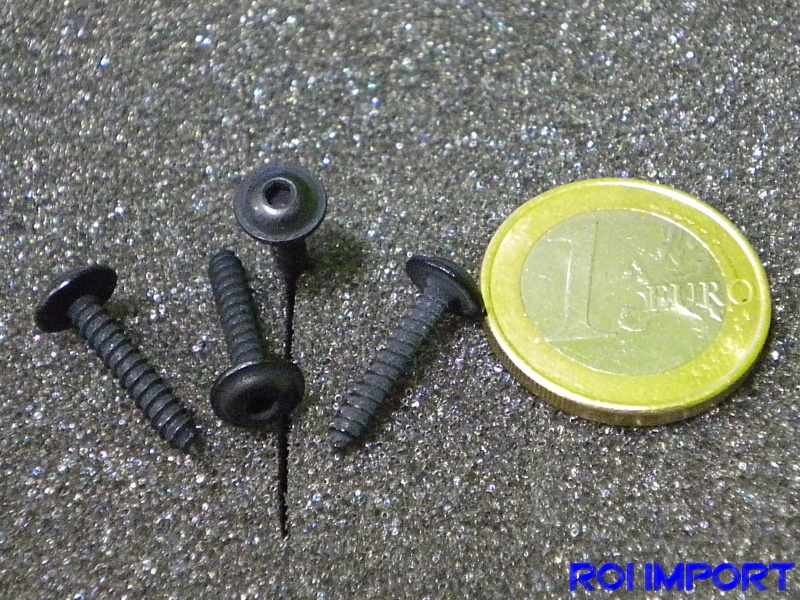 Anodized aluminium servo M4x5/8 screw (4 black pcs)