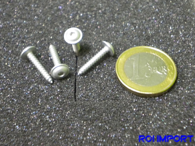 Anodized aluminium servo M4x5/8 screw (4 silver pcs)