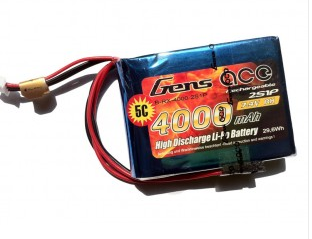 Batería LiPo GENS 4000 mAh 2S 7,4v RX (Gens Ace)
