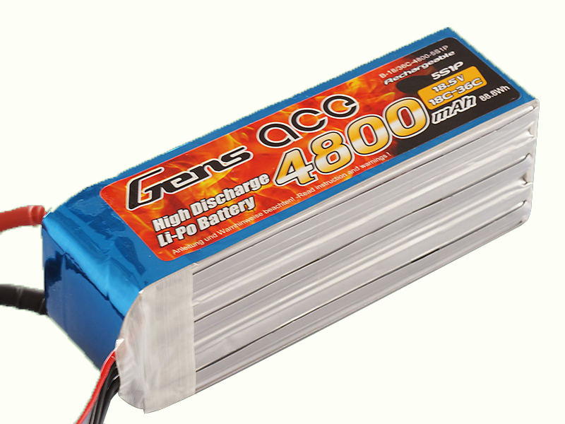 Battery LiPo GENS 4800 mAh 5S 18.5V 18C (Gens Ace)