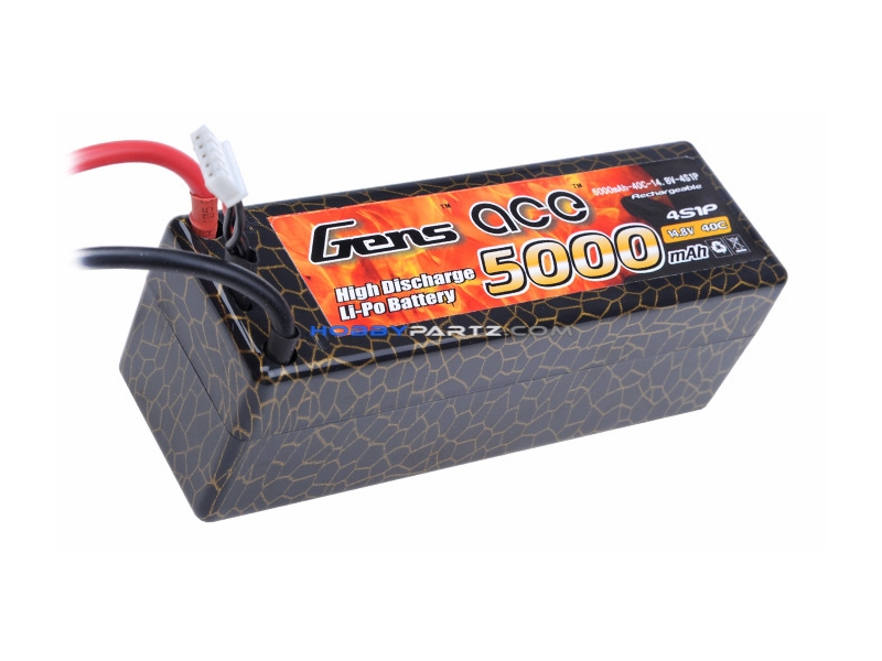 Battery LiPo GENS 5000 mAh 4S 14,8V 40C (Gens Ace Hard Case)