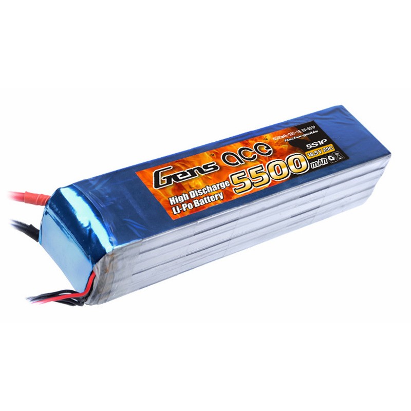 Battery LiPo GENS 5500 mAh 5S 18.5v 25C (Gens Ace)