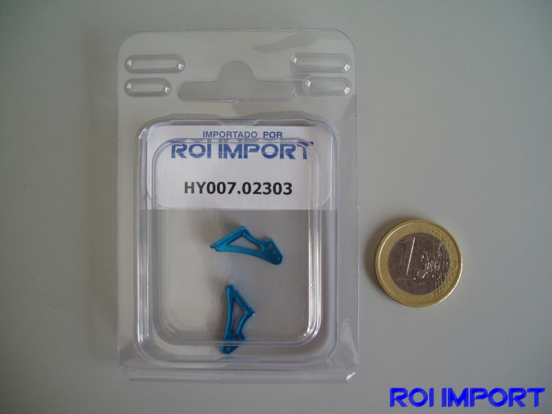 Small aluminium horn blue (2pcs)