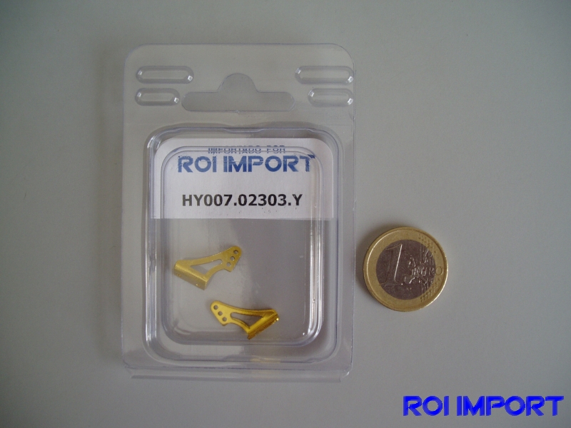 Small aluminium horn gold (2pcs)