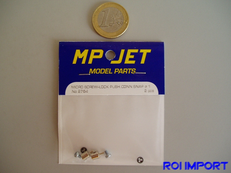 Micro screw-lock pushrod conn snap Ø 1 mm (2 uds)