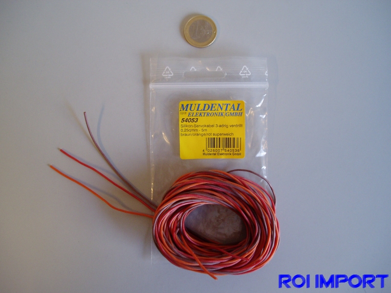 Cable servos silicona 0,25 mm2 Graupner (5 m)