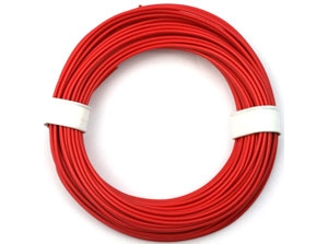 Silicone red 0,25 mm² wire (25 m)