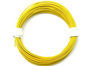 Yellow silicone 0,5 qmm wire (50 m)