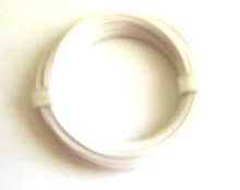 White silicone 0,25 mm² wire (25 m)