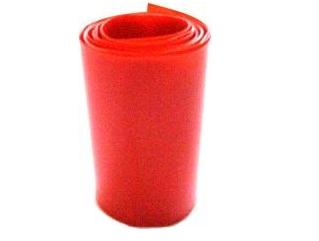 PVC transparent red battery termo-retract 68 mm (10 m)