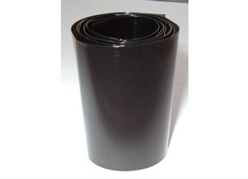 PVC termo-retráctil batería 185 mm negro transparente (1 m)