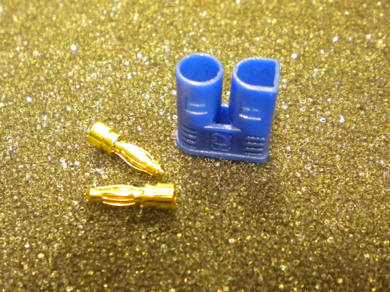 2 mm male connector (2 pcs) with safety connector