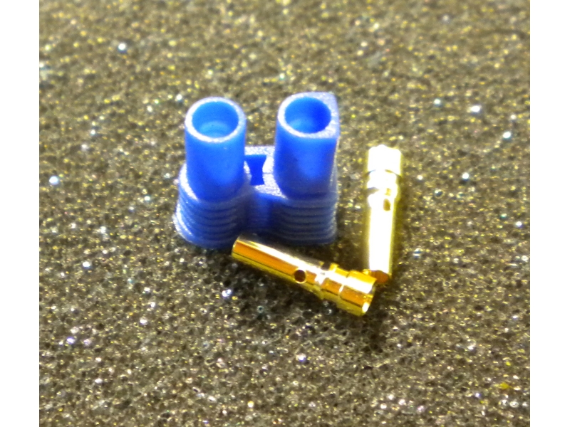 2 mm female connector (2 pcs) with safety connector