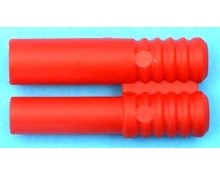 Soporte rojo para conectores de 4 mm