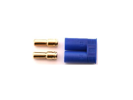 EC5-Set male, simple quality, 2 x female pin, 1 x blue housing