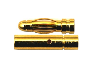 Connectors banna oro 3 mm (M/F)