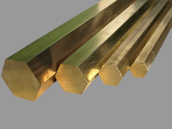 Brass hexagonal rod Ø 3.5 mm x 1000 mm