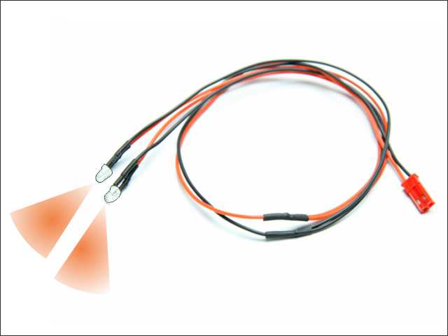 LED wire (orange - 2pcs)