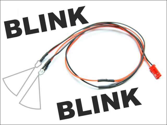 LED blink wire flashing (white - 2pcs)