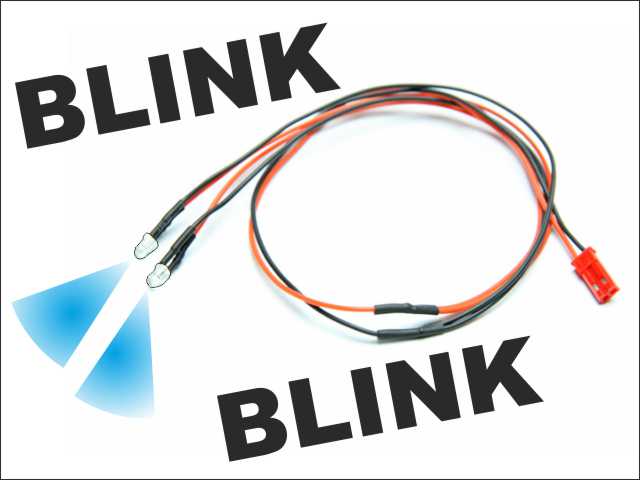 LED blink wire flashing (blue - 2pcs)