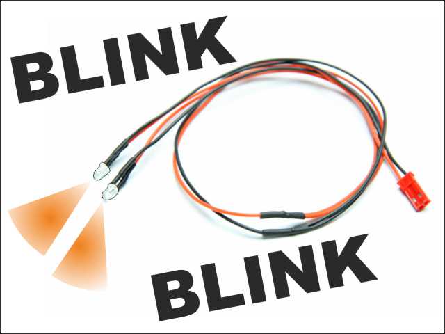 LED blink wire flashing (orange - 2pcs)