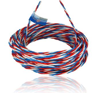 Cable servo PREMIUM MAXI 100m (blanco/rojo/azul) PVC