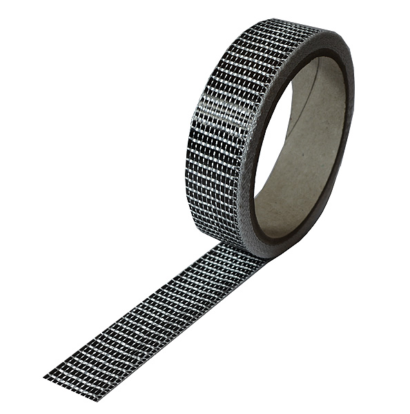 Carbon fibre tape 125 g/m², 3k, UD (25 mm) roll/ 50 m
