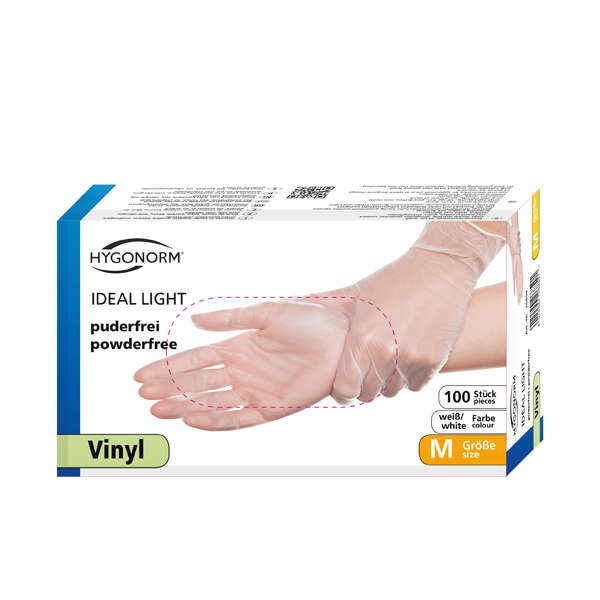 Vinyl Gloves IDEAL LIGHT, size M , box/ 100 pcs