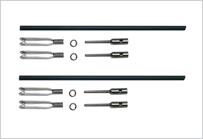 M2-250 mm Carbon Fiber Adjustable Push Rod Sets (2 pcs)