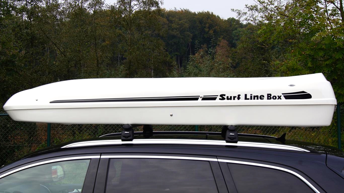 Big-Malibu XL Roof box with surfboard rack  GREY