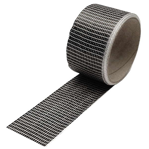 Carbon fibre tape 125 g/m², 3k, UD (50 mm) roll/ 100 m