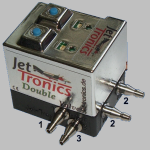 Electronic double valve landing gear